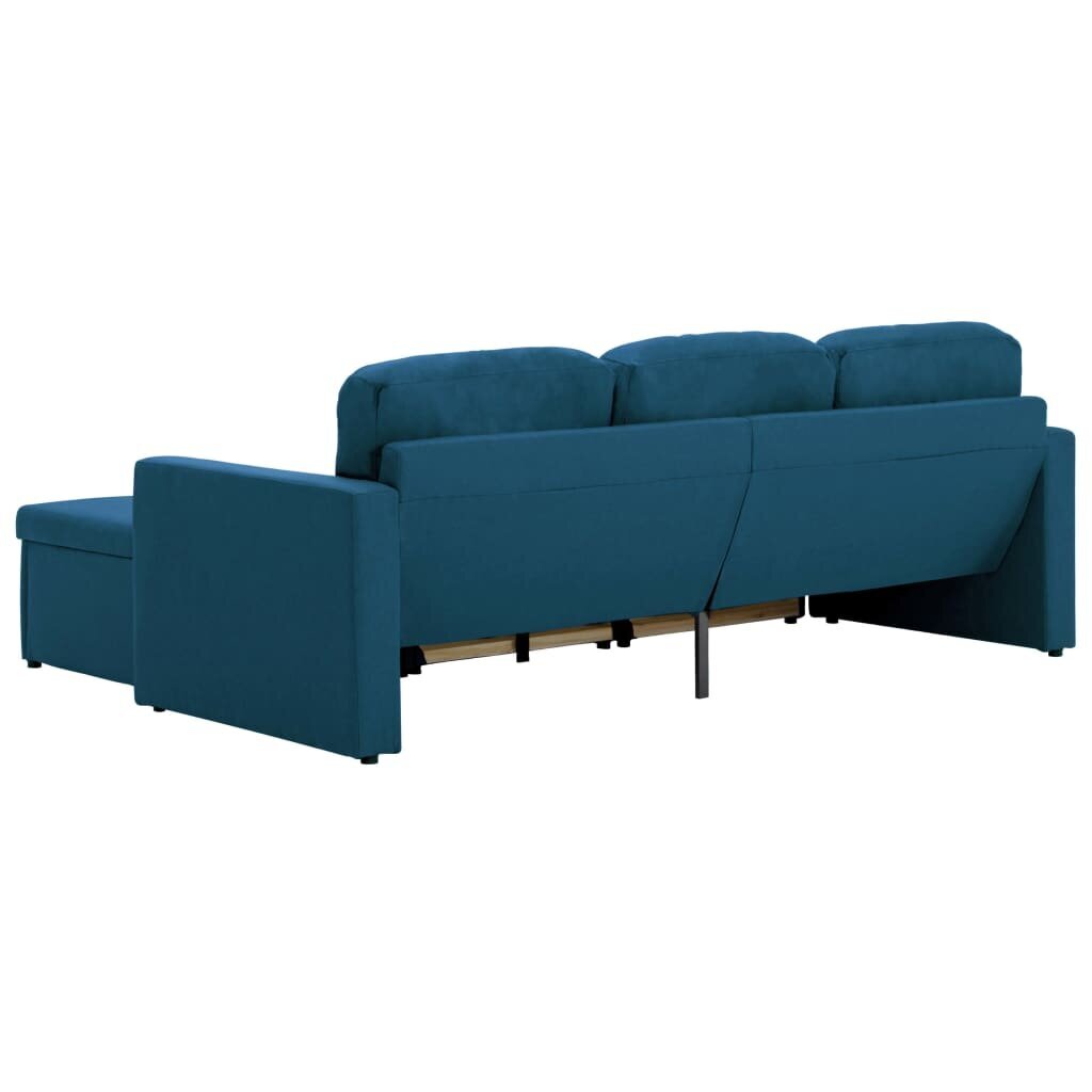 Trivietė modulinė sofa-lova, mėlyna kaina ir informacija | Sofos | pigu.lt