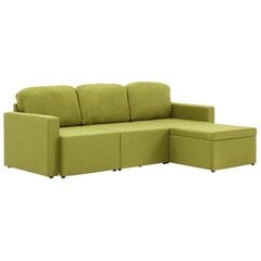 Trivietė modulinė sofa-lova, žalia kaina ir informacija | Sofos | pigu.lt