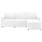 Trivietė sofa-lova, baltos spalvos, netikra oda, modulinė kaina ir informacija | Sofos | pigu.lt