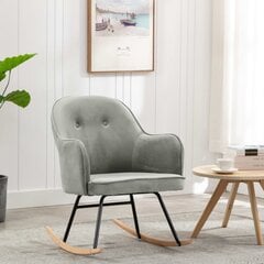 Кресло-качалка, серое цена и информация | Кресла в гостиную | pigu.lt