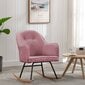 Supama kėdė, rožinė kaina ir informacija | Svetainės foteliai | pigu.lt