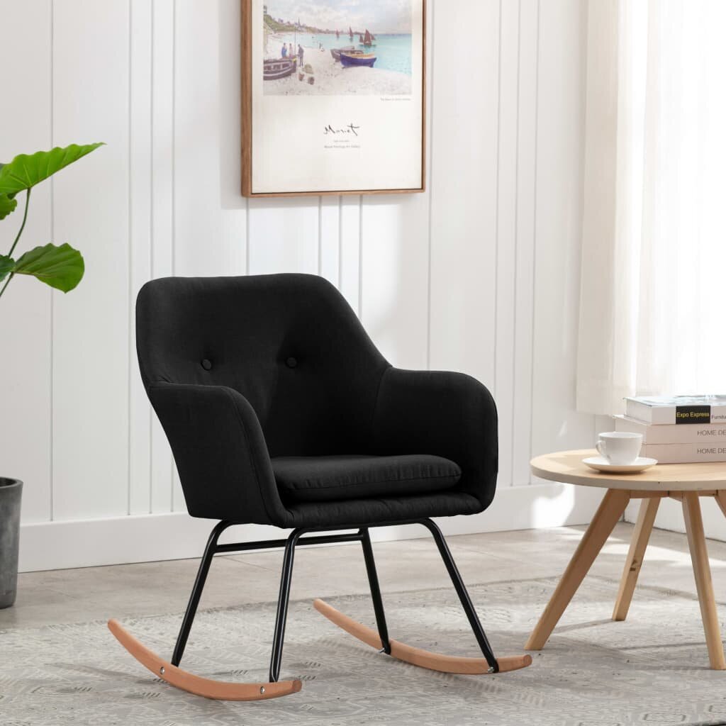 Supama kėdė, juoda цена и информация | Svetainės foteliai | pigu.lt