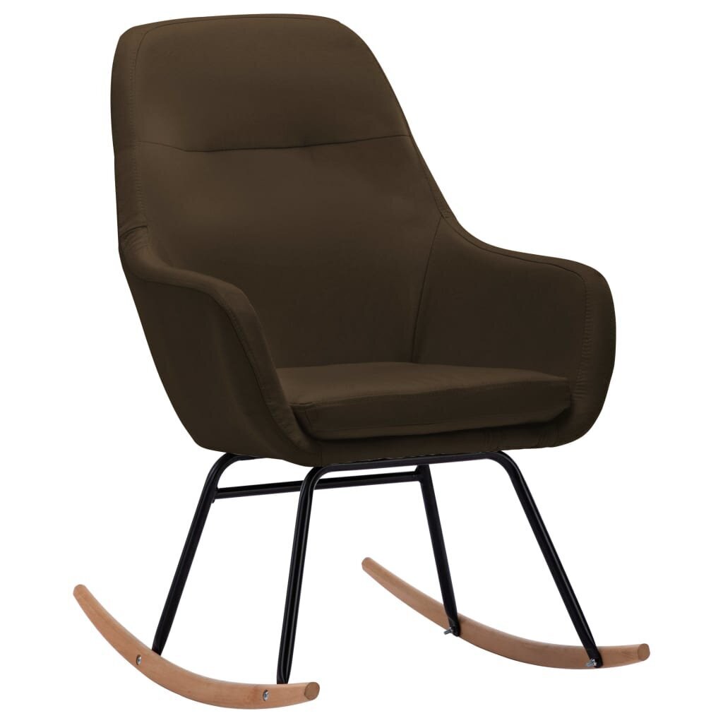 vidaXL Supama kėdė, rudos spalvos, audinys  kaina ir informacija | Svetainės foteliai | pigu.lt