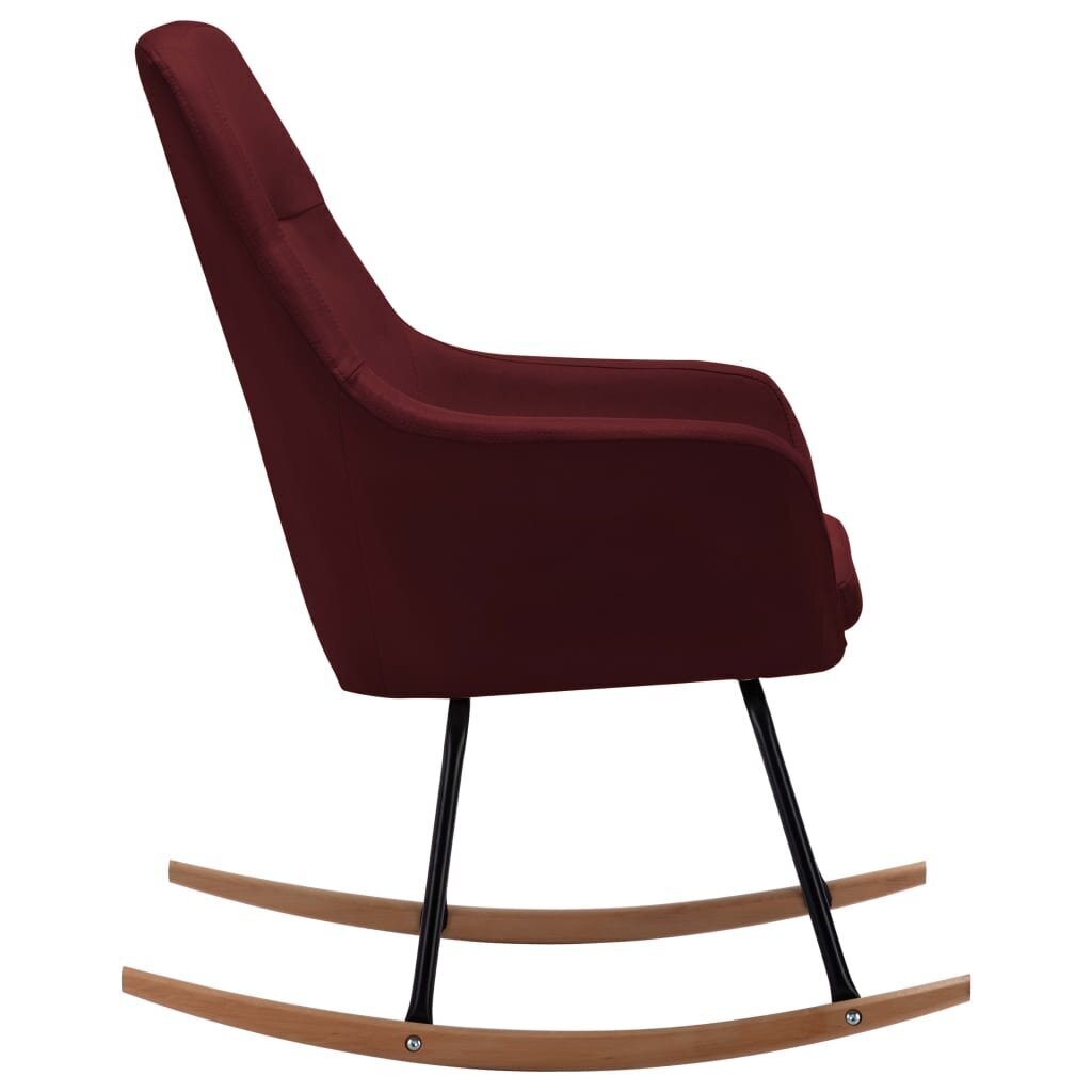 vidaXL Supama kėdė, raudonojo vyno spalvos, audinys kaina ir informacija | Svetainės foteliai | pigu.lt