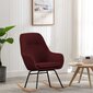 vidaXL Supama kėdė, raudonojo vyno spalvos, audinys цена и информация | Svetainės foteliai | pigu.lt