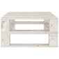 vidaXL Sodo baldų komplektas iš palečių, 5 dalių, baltas, mediena kaina ir informacija | Lauko baldų komplektai | pigu.lt