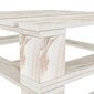 vidaXL Sodo poilsio komplektas iš palečių, 5 dalių, baltas, mediena kaina ir informacija | Lauko baldų komplektai | pigu.lt