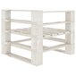 vidaXL Sodo baldų komplektas iš palečių, 8 dalių, baltas, mediena kaina ir informacija | Lauko baldų komplektai | pigu.lt