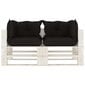 Dvivietė vidaXL sodo sofa su juodomis pagalvėmis kaina ir informacija | Lauko kėdės, foteliai, pufai | pigu.lt