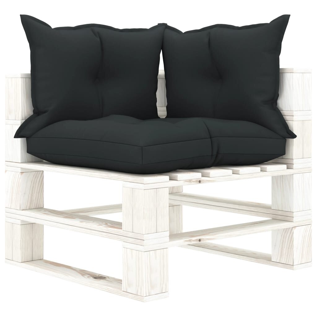 Kampinė sodo sofa su pagalvėmis, pilka kaina ir informacija | Lauko kėdės, foteliai, pufai | pigu.lt