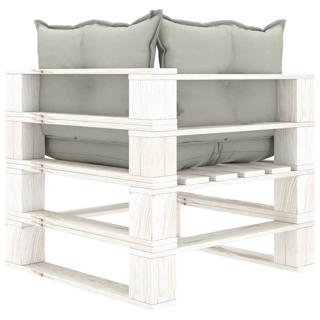 vidaXL Poilsio komplektas iš palečių su pagalvėmis, 5 dalių, mediena kaina ir informacija | Lauko baldų komplektai | pigu.lt