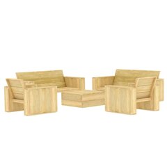 Садовый набор для отдыха VidaXL, 5 частей, коричневый цена и информация | Комплекты уличной мебели | pigu.lt
