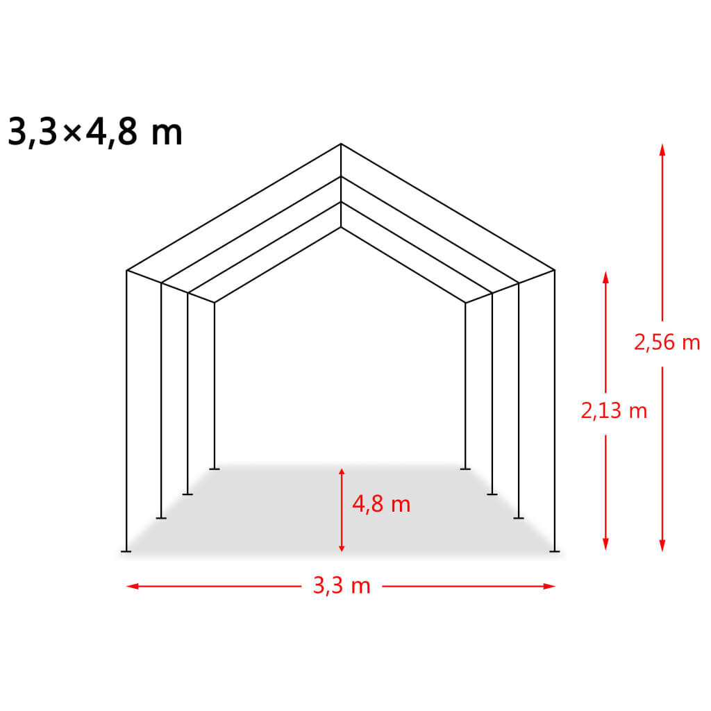 Nuimama palapinė gyvuliams, 3.3x4.8m, PVC, tamsiai žalia цена и информация | Inkilai, lesyklėlės, narvai | pigu.lt