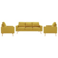 Диванный комплект, желтый цена и информация | Комплекты мягкой мебели | pigu.lt