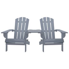 Sodo kėdė Adirondack, pilka цена и информация | Садовые стулья, кресла, пуфы | pigu.lt