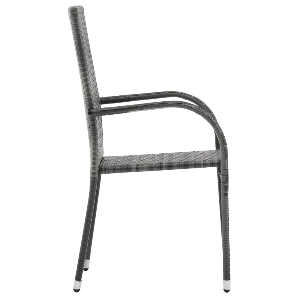 Lauko kėdės VidaXL, pilkos цена и информация | Lauko kėdės, foteliai, pufai | pigu.lt