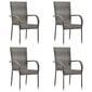 Lauko kėdės VidaXL, pilkos цена и информация | Lauko kėdės, foteliai, pufai | pigu.lt