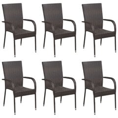 Уличные стулья VidaXL, коричневые цена и информация | Садовые стулья, кресла, пуфы | pigu.lt