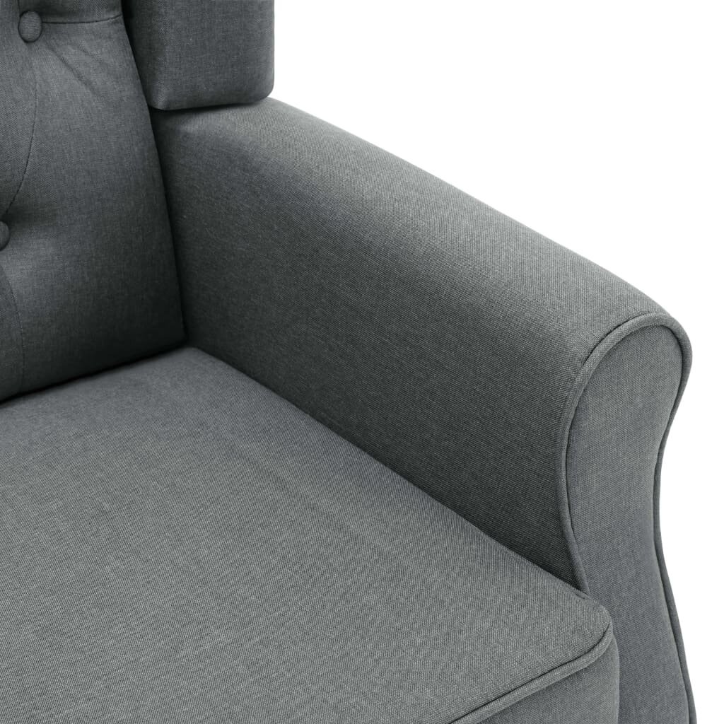 Masažinis krėslas su pakoja, šviesiai pilkas kaina ir informacija | Svetainės foteliai | pigu.lt