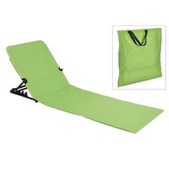 HI Sulankstomas paplūdimio kilimėlis-kėdė, žalios spalvos, PVC цена и информация | Шезлонги | pigu.lt