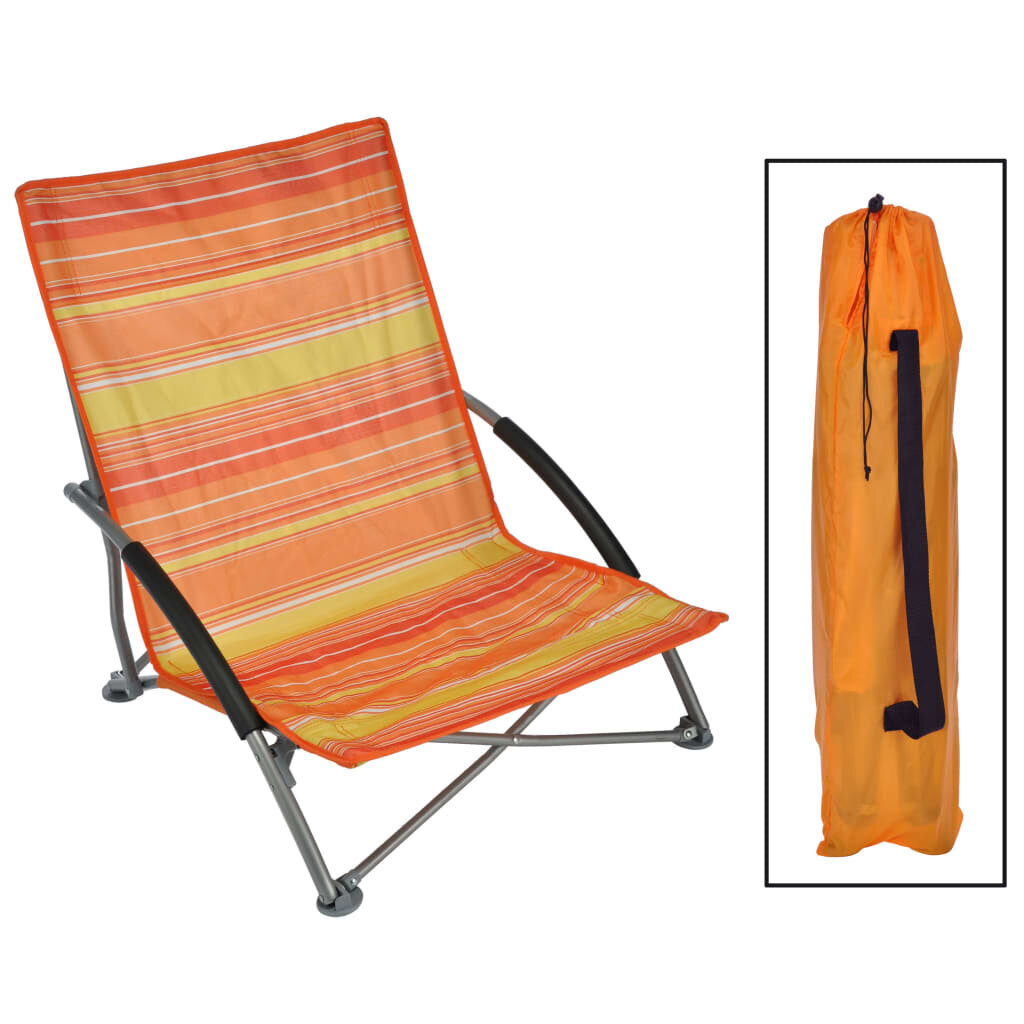 HI Sulankstoma paplūdimio kėdė, oranžinė kaina ir informacija | Lauko kėdės, foteliai, pufai | pigu.lt