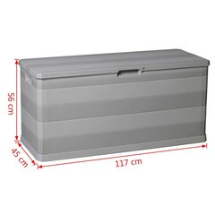 Sodo daiktadėžė, 117x45x56 cm, pilka kaina ir informacija | Komposto dėžės, lauko konteineriai | pigu.lt