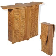 Sulankstomas baro stalas, rudas kaina ir informacija | Lauko stalai, staliukai | pigu.lt