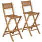 Lauko baro kėdės VidaXL, rudos kaina ir informacija | Lauko kėdės, foteliai, pufai | pigu.lt