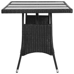 Sodo stalas, 170x80x74 cm, juodas kaina ir informacija | Lauko stalai, staliukai | pigu.lt