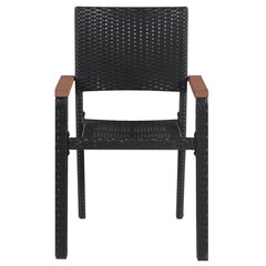 Lauko kėdės, 2 vnt., juodos kaina ir informacija | Lauko kėdės, foteliai, pufai | pigu.lt