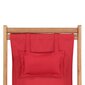 Paplūdimio kėdė VidaXL, raudona kaina ir informacija | Lauko kėdės, foteliai, pufai | pigu.lt