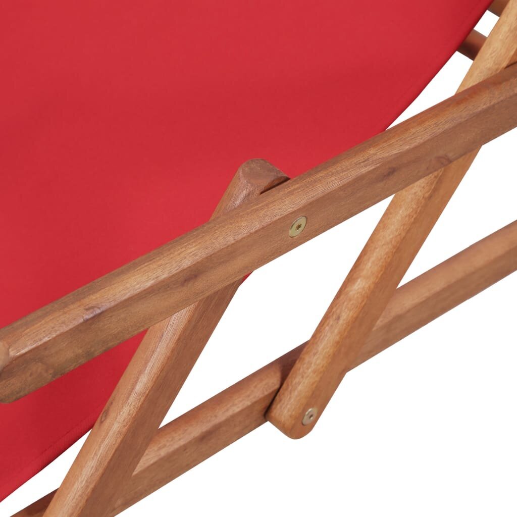 Paplūdimio kėdė VidaXL, raudona kaina ir informacija | Lauko kėdės, foteliai, pufai | pigu.lt