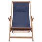 Paplūdimio kėdė VidaXL, mėlyna цена и информация | Lauko kėdės, foteliai, pufai | pigu.lt