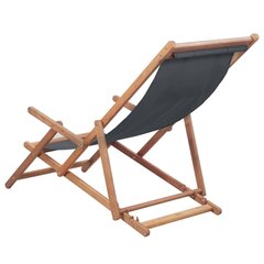 Paplūdimio kėdė VidaXL, pilka kaina ir informacija | Lauko kėdės, foteliai, pufai | pigu.lt