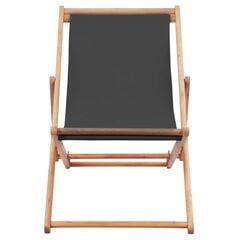 Paplūdimio kėdė VidaXL, pilka kaina ir informacija | Lauko kėdės, foteliai, pufai | pigu.lt