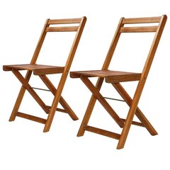 Lauko bistro kėdės, 2 vnt., rudos цена и информация | Садовые стулья, кресла, пуфы | pigu.lt