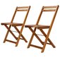 Lauko bistro kėdės, 2 vnt., rudos kaina ir informacija | Lauko kėdės, foteliai, pufai | pigu.lt
