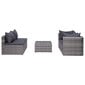 Sodo sofos komplektas su pagalvėlėmis, pilkas kaina ir informacija | Lauko baldų komplektai | pigu.lt