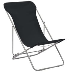 Paplūdimio kėdės, 2 vnt, juoda kaina ir informacija | Lauko kėdės, foteliai, pufai | pigu.lt