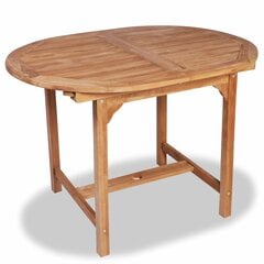 Išskleidžiamas sodo stalas, rudas kaina ir informacija | Lauko stalai, staliukai | pigu.lt