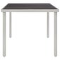 Sodo stalas, juodas, 220x90x74.5 cm kaina ir informacija | Lauko stalai, staliukai | pigu.lt