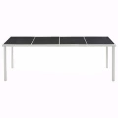 Sodo stalas, juodas, 220x90x74.5 cm цена и информация | Садовые столы, столики | pigu.lt