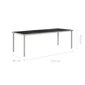 Sodo stalas, juodas, 220x90x74.5 cm kaina ir informacija | Lauko stalai, staliukai | pigu.lt