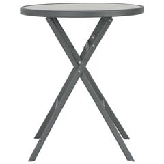 Sulankstomas bistro stalas, 60x70 cm, pilkas kaina ir informacija | Lauko stalai, staliukai | pigu.lt