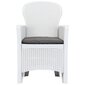 Sodo kėdės su pagalvėlėmis, 2 vnt., baltos kaina ir informacija | Lauko kėdės, foteliai, pufai | pigu.lt