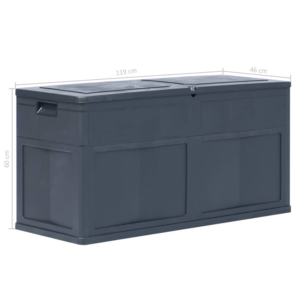 Sodo daiktadėžė, 320 L, juoda цена и информация | Komposto dėžės, lauko konteineriai | pigu.lt