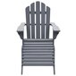 Sodo kėdė su atrama kojoms, pilka kaina ir informacija | Lauko kėdės, foteliai, pufai | pigu.lt