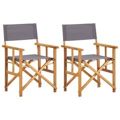 Režisieriaus kėdės, 2 vnt, rudos kaina ir informacija | Lauko kėdės, foteliai, pufai | pigu.lt
