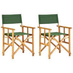 Režisieriaus kėdės, 2 vnt., žalios kaina ir informacija | Lauko kėdės, foteliai, pufai | pigu.lt