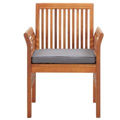 Sodo valgomojo kėdė su pagalvėle, ruda kaina ir informacija | Lauko kėdės, foteliai, pufai | pigu.lt